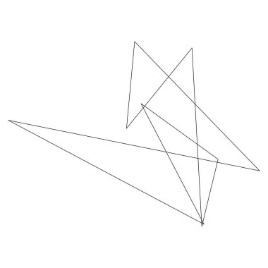 Sivri uçlu, yırtık, kırık, kıymık şeklinde, tasarım elementi. Rastgele geometrik, açısal soyut sanat