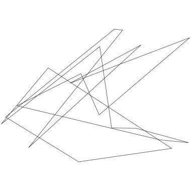 Sivri uçlu, yırtık, kırık, kıymık şeklinde, tasarım elementi. Rastgele geometrik, açısal soyut sanat