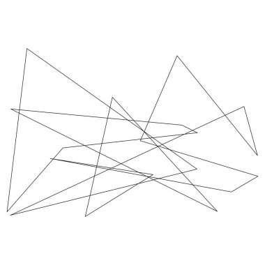 Sivri uçlu, yırtık, kırık, kıymık şeklinde, tasarım elementi. Rastgele geometrik, açısal soyut sanat