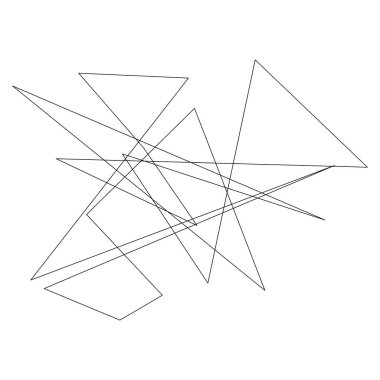 Sivri uçlu, yırtık, kırık, kıymık şeklinde, tasarım elementi. Rastgele geometrik, açısal soyut sanat