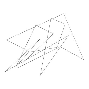 Sivri uçlu, yırtık, kırık, kıymık şeklinde, tasarım elementi. Rastgele geometrik, açısal soyut sanat