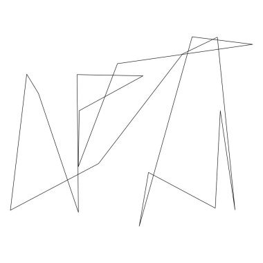 Sivri uçlu, yırtık, kırık, kıymık şeklinde, tasarım elementi. Rastgele geometrik, açısal soyut sanat