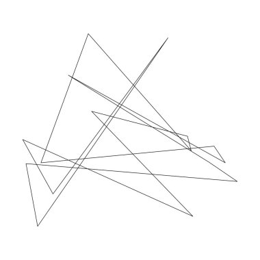 Sivri uçlu, yırtık, kırık, kıymık şeklinde, tasarım elementi. Rastgele geometrik, açısal soyut sanat