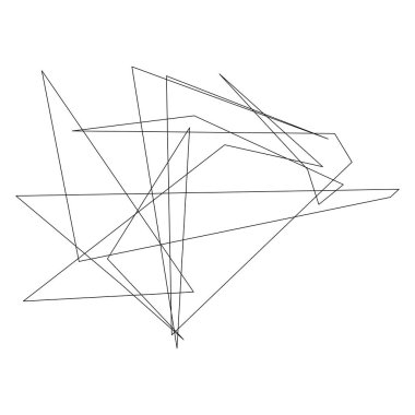 Sivri uçlu, yırtık, kırık, kıymık şeklinde, tasarım elementi. Rastgele geometrik, açısal soyut sanat