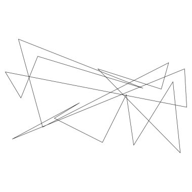 Sivri uçlu, yırtık, kırık, kıymık şeklinde, tasarım elementi. Rastgele geometrik, açısal soyut sanat