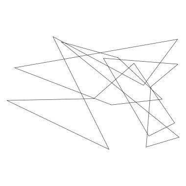 Sivri uçlu, yırtık, kırık, kıymık şeklinde, tasarım elementi. Rastgele geometrik, açısal soyut sanat