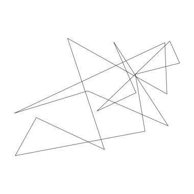 Sivri uçlu, yırtık, kırık, kıymık şeklinde, tasarım elementi. Rastgele geometrik, açısal soyut sanat