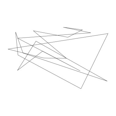 Sivri uçlu, yırtık, kırık, kıymık şeklinde, tasarım elementi. Rastgele geometrik, açısal soyut sanat