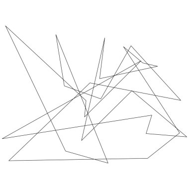 Sivri uçlu, yırtık, kırık, kıymık şeklinde, tasarım elementi. Rastgele geometrik, açısal soyut sanat