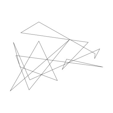 Sivri uçlu, yırtık, kırık, kıymık şeklinde, tasarım elementi. Rastgele geometrik, açısal soyut sanat