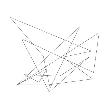 Sivri uçlu, yırtık, kırık, kıymık şeklinde, tasarım elementi. Rastgele geometrik, açısal soyut sanat
