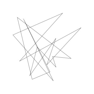 Sivri uçlu, yırtık, kırık, kıymık şeklinde, tasarım elementi. Rastgele geometrik, açısal soyut sanat