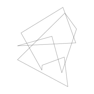 Sivri uçlu, yırtık, kırık, kıymık şeklinde, tasarım elementi. Rastgele geometrik, açısal soyut sanat