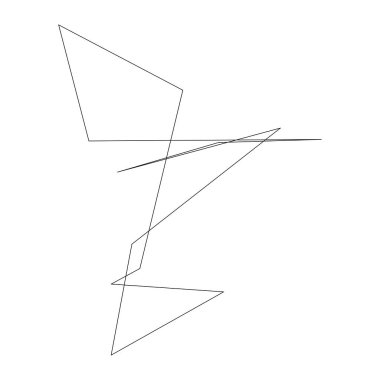 Sivri uçlu, yırtık, kırık, kıymık şeklinde, tasarım elementi. Rastgele geometrik, açısal soyut sanat