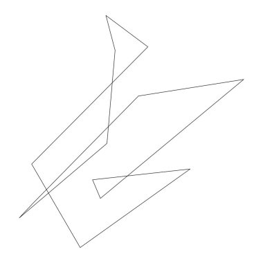 Sivri uçlu, yırtık, kırık, kıymık şeklinde, tasarım elementi. Rastgele geometrik, açısal soyut sanat