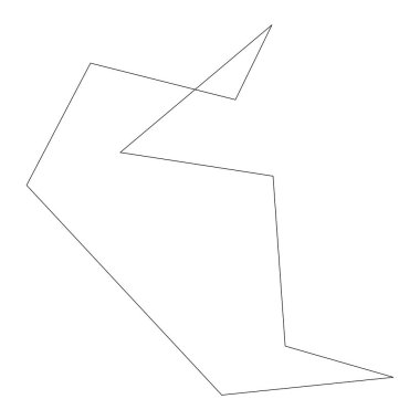 Sivri uçlu, yırtık, kırık, kıymık şeklinde, tasarım elementi. Rastgele geometrik, açısal soyut sanat