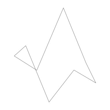 Sivri uçlu, yırtık, kırık, kıymık şeklinde, tasarım elementi. Rastgele geometrik, açısal soyut sanat