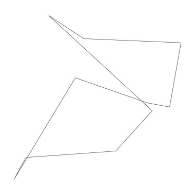 Sivri uçlu, yırtık, kırık, kıymık şeklinde, tasarım elementi. Rastgele geometrik, açısal soyut sanat