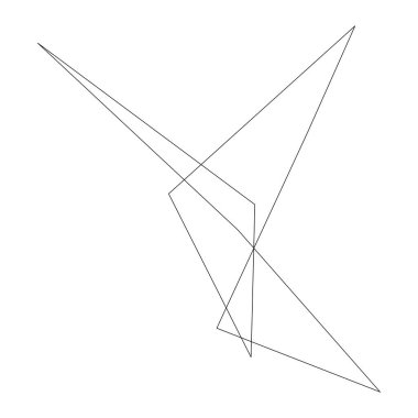 Sivri uçlu, yırtık, kırık, kıymık şeklinde, tasarım elementi. Rastgele geometrik, açısal soyut sanat