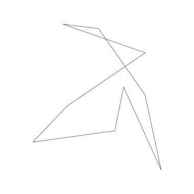 Sivri uçlu, yırtık, kırık, kıymık şeklinde, tasarım elementi. Rastgele geometrik, açısal soyut sanat