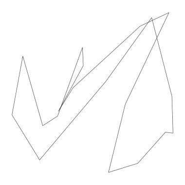 Sivri uçlu, yırtık, kırık, kıymık şeklinde, tasarım elementi. Rastgele geometrik, açısal soyut sanat