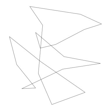 Sivri uçlu, yırtık, kırık, kıymık şeklinde, tasarım elementi. Rastgele geometrik, açısal soyut sanat