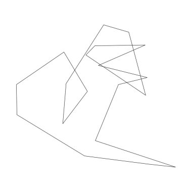 Sivri uçlu, yırtık, kırık, kıymık şeklinde, tasarım elementi. Rastgele geometrik, açısal soyut sanat