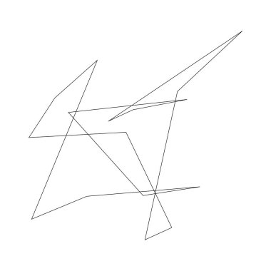 Sivri uçlu, yırtık, kırık, kıymık şeklinde, tasarım elementi. Rastgele geometrik, açısal soyut sanat