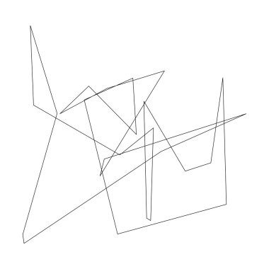 Sivri uçlu, yırtık, kırık, kıymık şeklinde, tasarım elementi. Rastgele geometrik, açısal soyut sanat