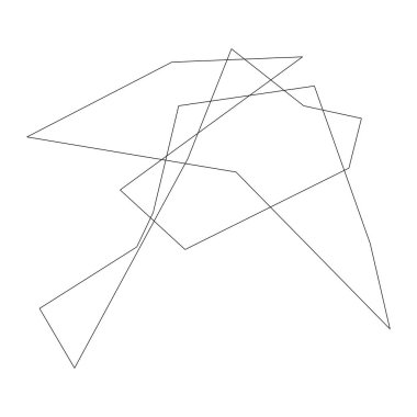 Sivri uçlu, yırtık, kırık, kıymık şeklinde, tasarım elementi. Rastgele geometrik, açısal soyut sanat