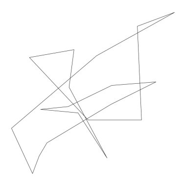 Sivri uçlu, yırtık, kırık, kıymık şeklinde, tasarım elementi. Rastgele geometrik, açısal soyut sanat