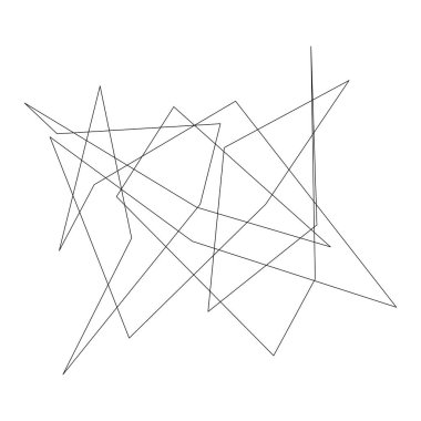Sivri uçlu, yırtık, kırık, kıymık şeklinde, tasarım elementi. Rastgele geometrik, açısal soyut sanat