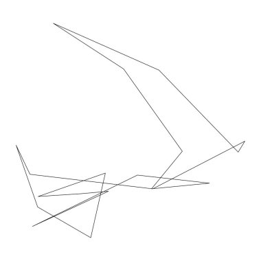 Sivri uçlu, yırtık, kırık, kıymık şeklinde, tasarım elementi. Rastgele geometrik, açısal soyut sanat