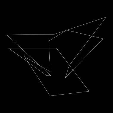 Sivri uçlu, yırtık, kırık, kıymık şeklinde, tasarım elementi. Rastgele geometrik, açısal soyut sanat