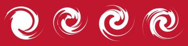 4 stok vektör illüstrasyonundan oluşan spiral, girdap ve girdap kümesi, klip- sanat grafikleri.