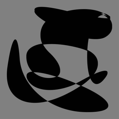 Rastgele kıvrımlı, kıvrımlı, serbest ve soyut şekiller. Kıvır, kıvır, kıvır, deformasyon efekti öğesi