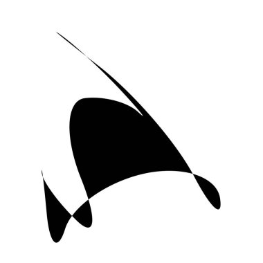 Rastgele kıvrımlı, kıvrımlı, serbest ve soyut şekiller. Kıvır, kıvır, kıvır, deformasyon efekti öğesi