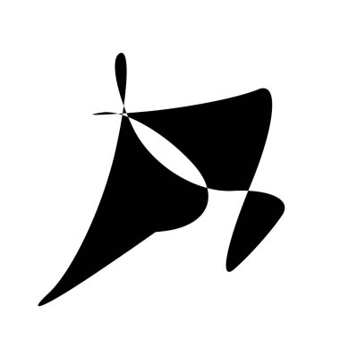 Rastgele kıvrımlı, kıvrımlı, serbest ve soyut şekiller. Kıvır, kıvır, kıvır, deformasyon efekti öğesi