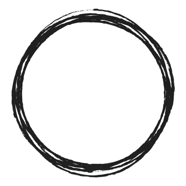 スケッチ スクリブル スケッチのグラニーラインサークル 手描きのグランジペン 鉛筆画の円 — ストックベクタ