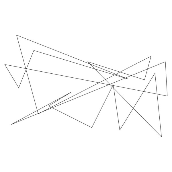 Edgy, ruptured, shatter, splinter shape, design element. Random geometric, angular abstract art