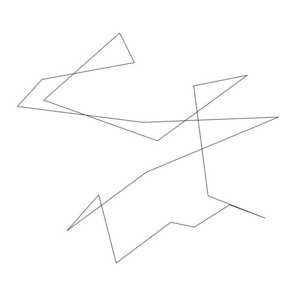 Edgy, ruptured, shatter, splinter shape, design element. Random geometric, angular abstract art