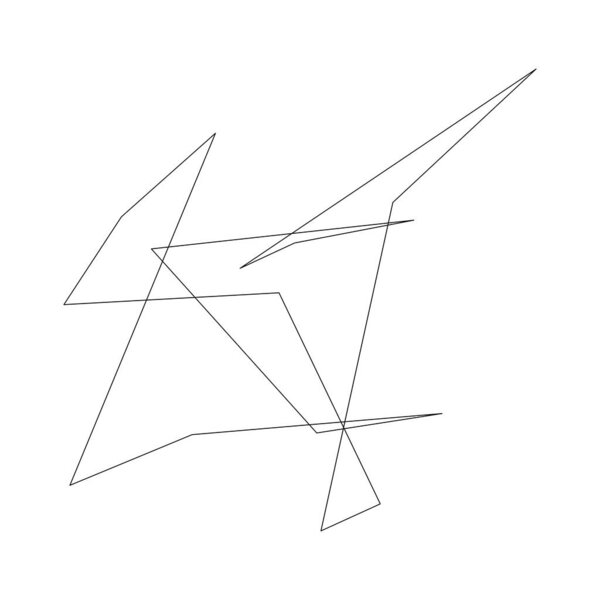 Edgy, ruptured, shatter, splinter shape, design element. Random geometric, angular abstract art