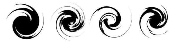 Espiral Redemoinho Redemoinho Twirl Conjunto Ilustração Vetor Estoque Gráficos Clip — Vetor de Stock