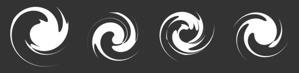 Spiral Whorl Swirl Twirl Set Stock Vector Illustration Clip Art — Stock Vector