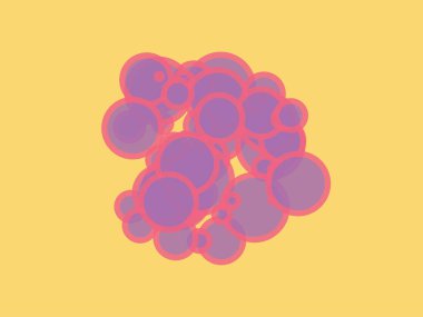 Rastgele daireler, ovaller, elipsler renkli, çok renkli, soyut arka plan, desen, doku. Yayılmış polikromatik çemberler hisse senedi vektör çizimi, klip- sanat grafikleri.