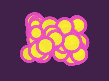 Rastgele daireler, ovaller, elipsler renkli, çok renkli, soyut arka plan, desen, doku. Yayılmış polikromatik çemberler hisse senedi vektör çizimi, klip- sanat grafikleri.