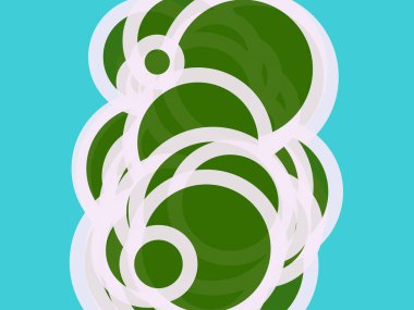 Rastgele daireler, ovaller, elipsler renkli, çok renkli, soyut arka plan, desen, doku. Yayılmış polikromatik çemberler hisse senedi vektör çizimi, klip- sanat grafikleri.