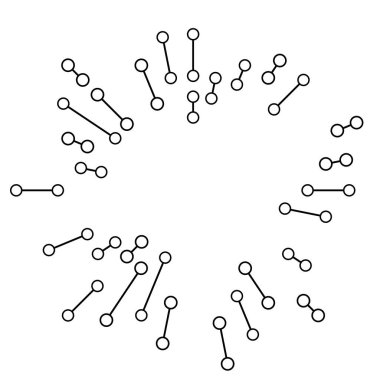 Radikal, noktalı ve düğümlü çizgiler yayıyor