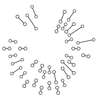 Radikal, noktalı ve düğümlü çizgiler yayıyor
