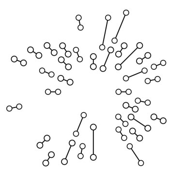 Radikal, noktalı ve düğümlü çizgiler yayıyor